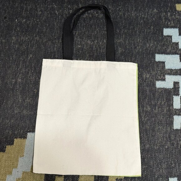 Baby Panda Double Handle Canvas Tote Bag, Green Multi - Picture 2 of 8